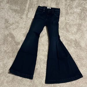 Free people wide bell bottom jeans size 26